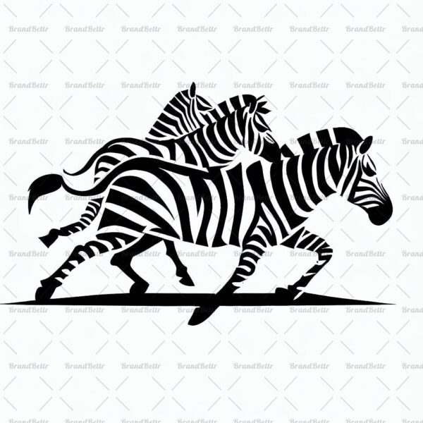Herde von laufenden Zebras